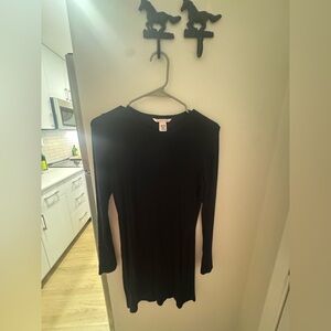 Victoria's Secret Black Mini Dress with Long Sleeves